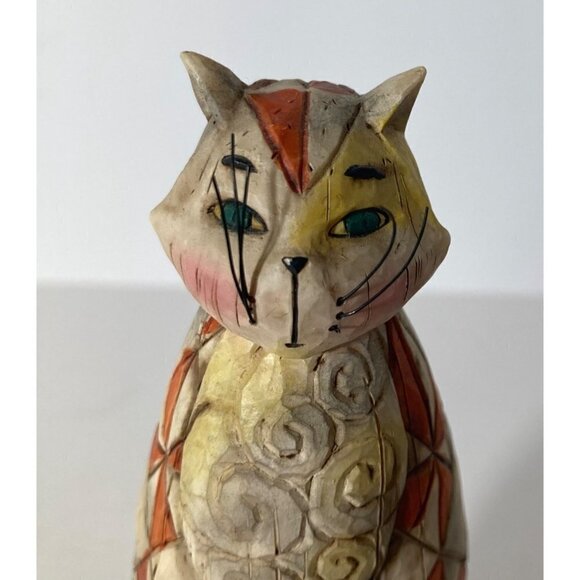 Vintage Jim Shore Heartwood Creek Abraham Cat Sculpture 2003 3 x 7" - Picture 7 of 7